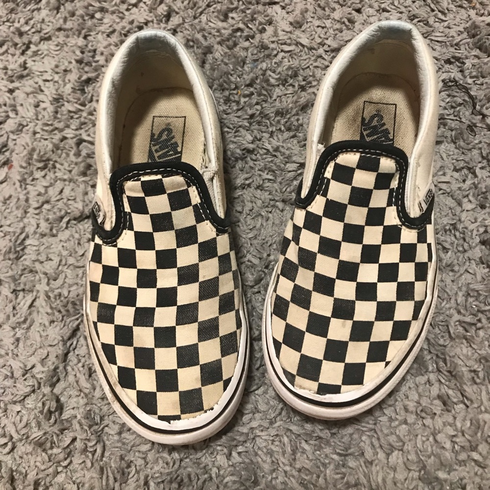 Kids Checkered Vans Size 1